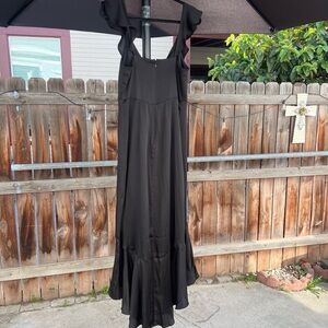 Express Black Ruffle Maxi Dress